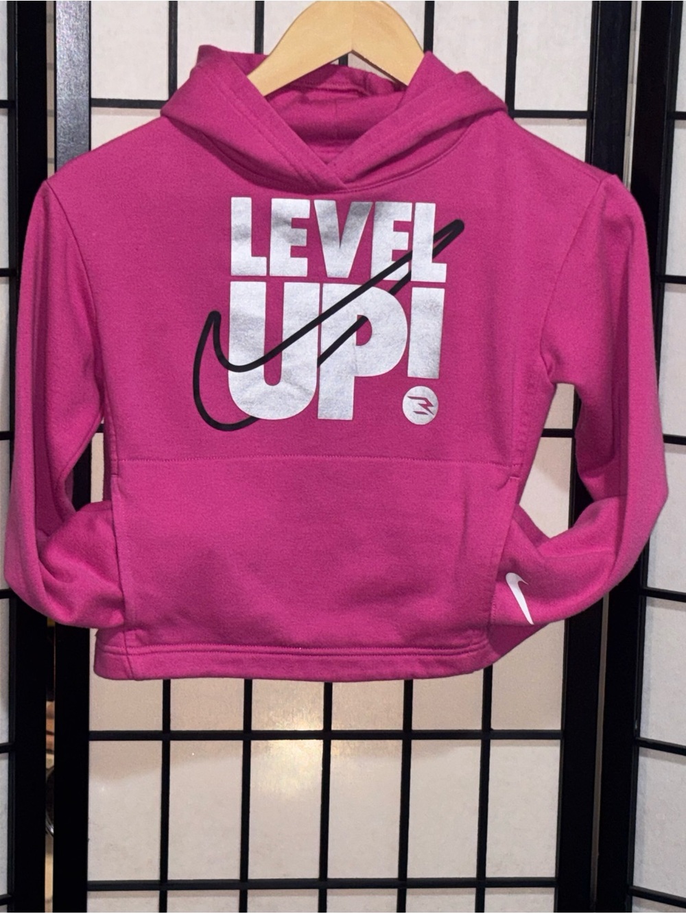 Kids' Fuchsia Hoodie Sweatshirt | GIRLS MEDIUM